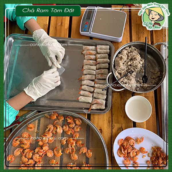 Cách làm chả ram tôm đất Bình Định