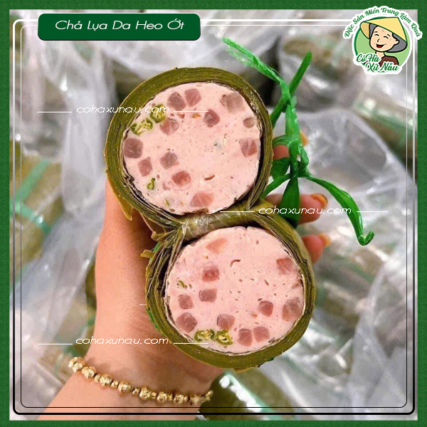 chả lụa da heo ớt xiêm xanh
